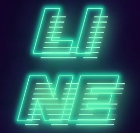 Neon glowing font, logo of beautiful fonts online with neon lines effect